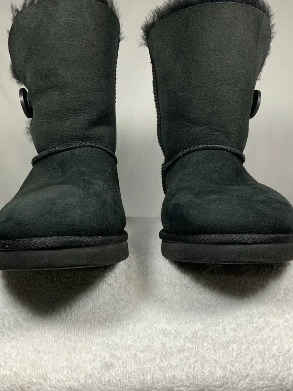 Near New UGG Black Baily Button Boot - Size 8
